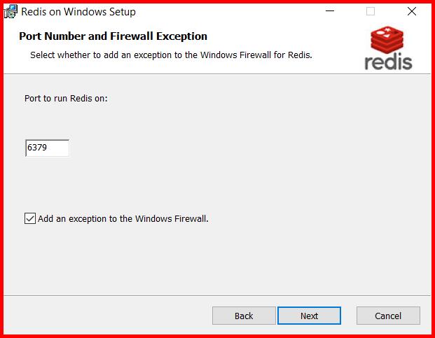 Picture showing the port on which redis agent will run